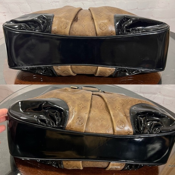 LOUIS VUITTON Limited Edition Taupe Monogram Embossed Leather Polly Bag EUC - Picture 17 of 17